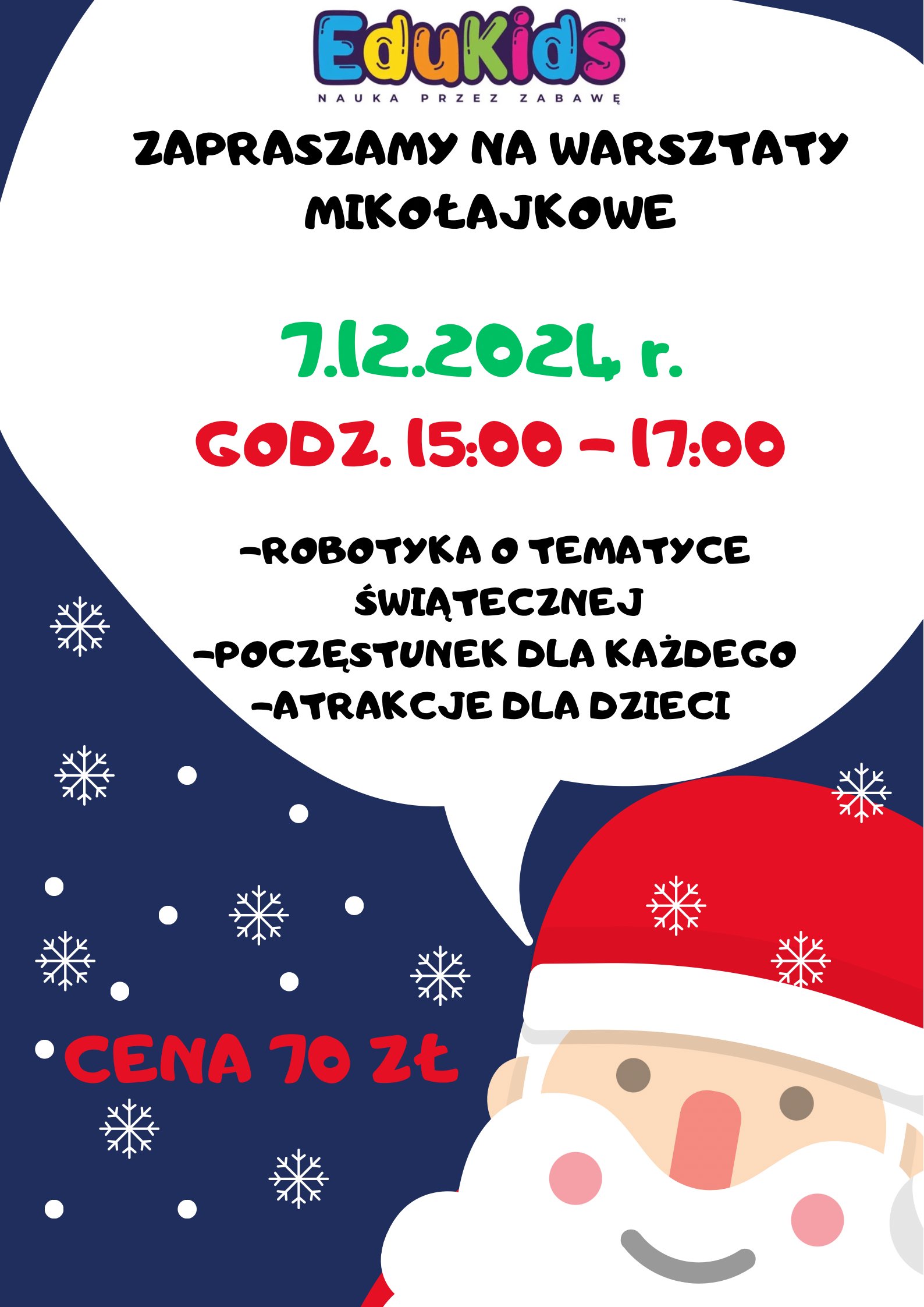 Warsztaty Mikołajkowe w Edukids